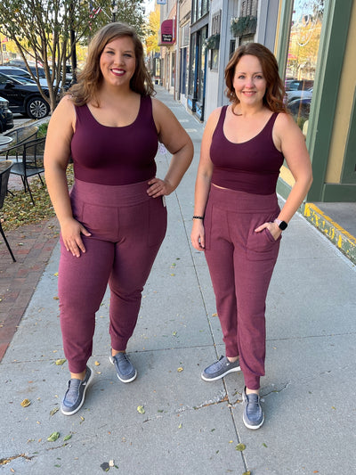 Cassis Rib Brushed Joggers