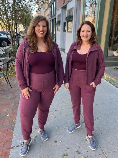 Cassis Rib Brushed Joggers