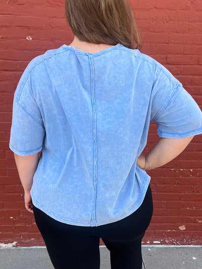 Blue Mineral Pocket Tee