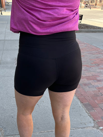 Black 4" Biker Shorts