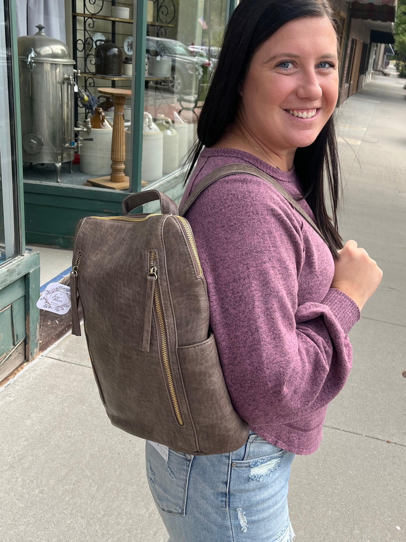 Raegan Double Zip Backpack