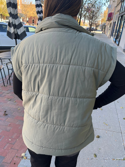 Olive Oversized Vest