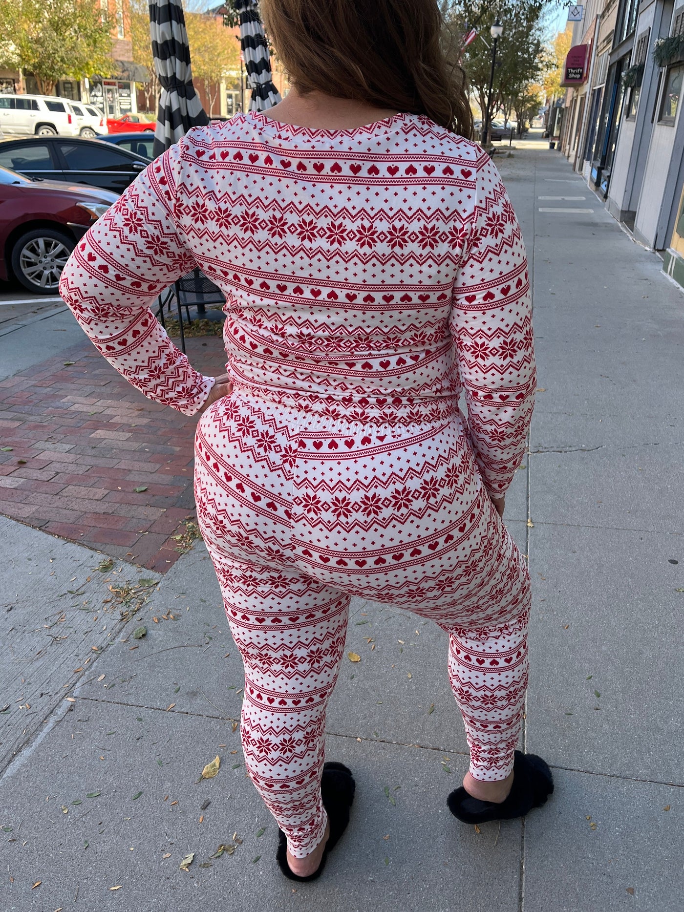 Christmas Pajama Set - White Fairisle