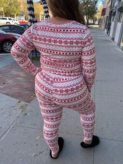 Christmas Pajama Set - White Fairisle