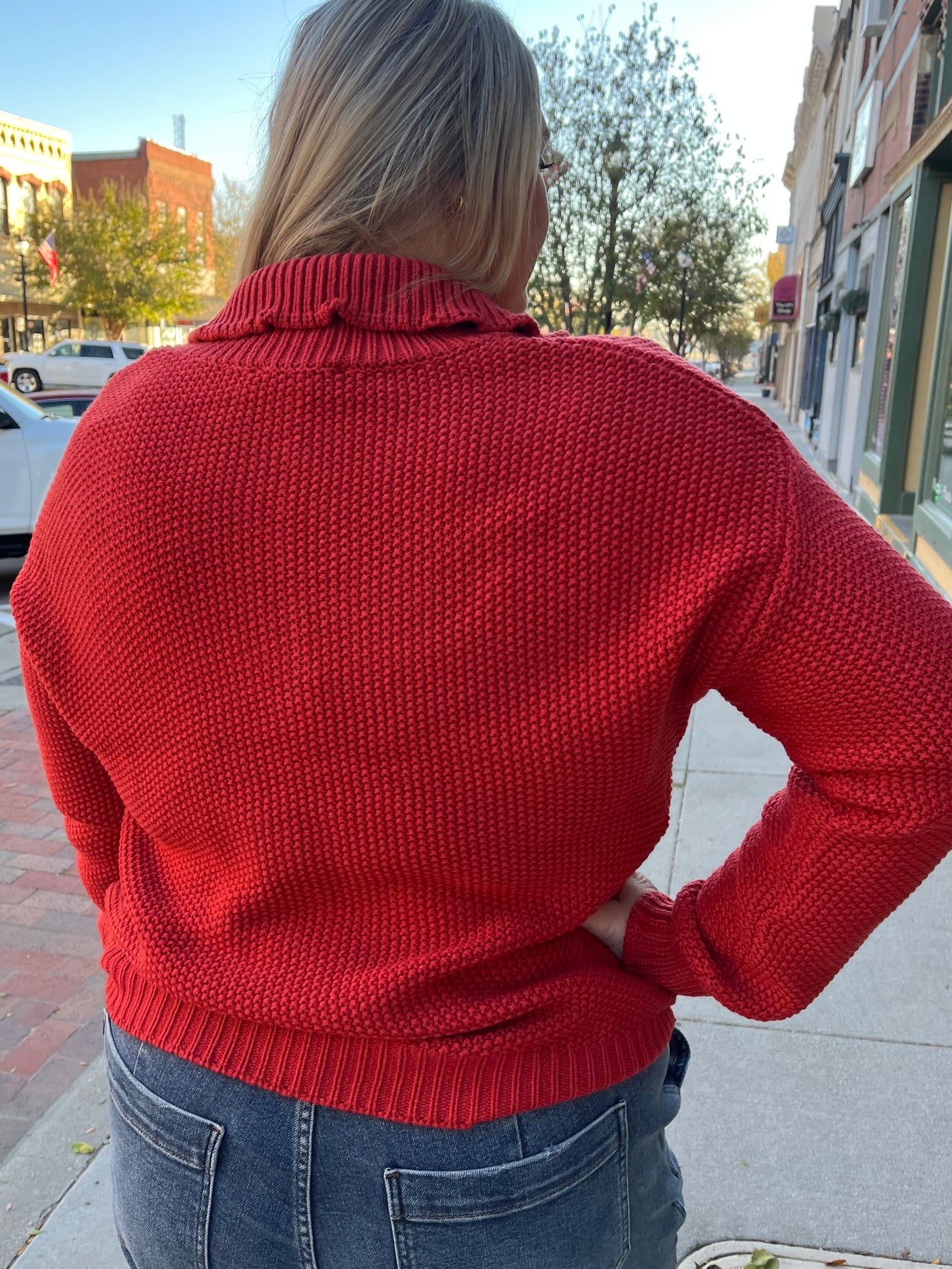 Rust Henley Sweater
