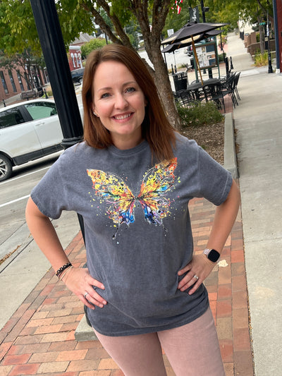 Butterfly Oil Stain Tee
