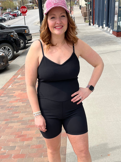 Ribbed Athletic Romper
