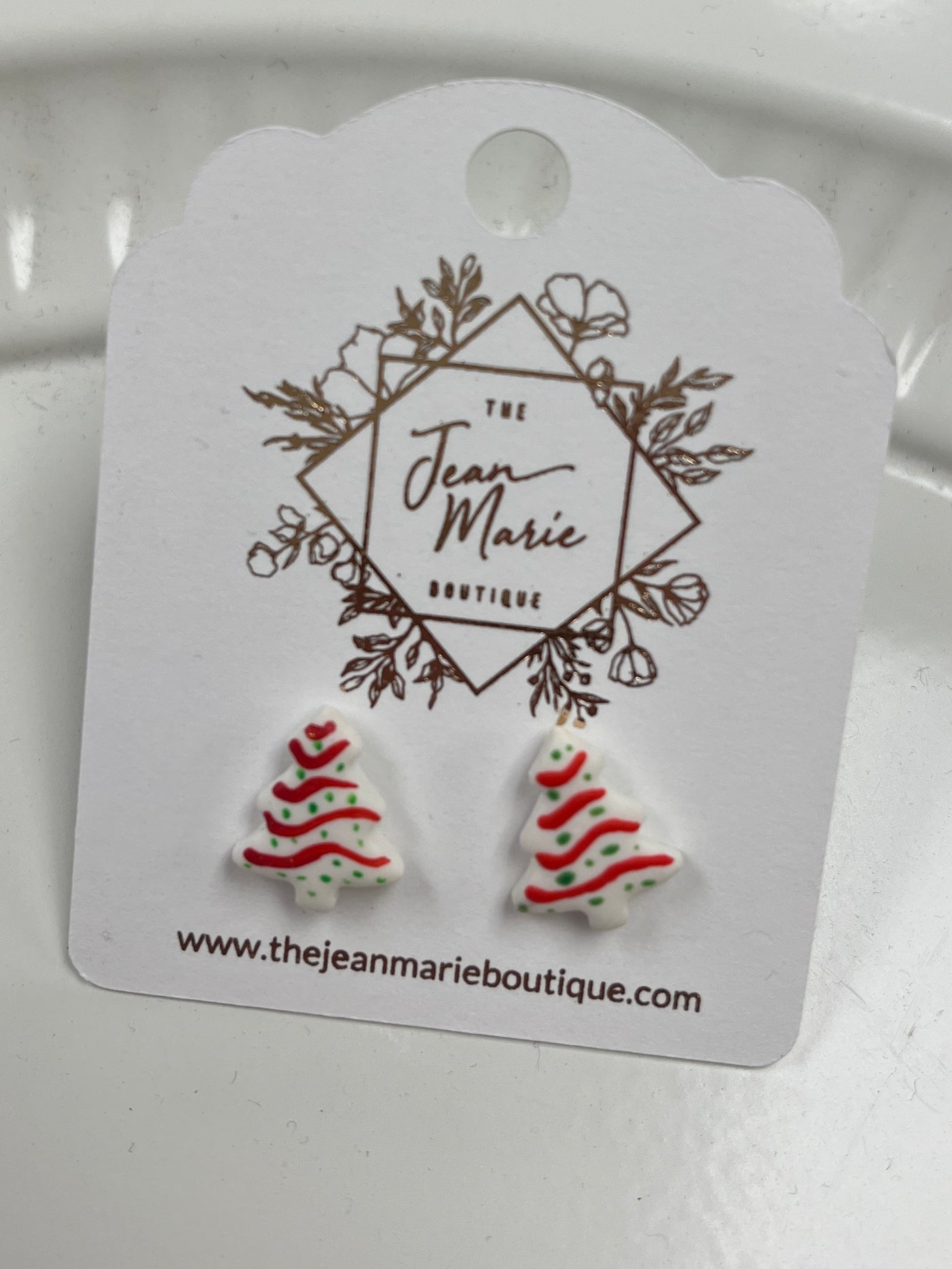 Handmade Clay Stud Holiday Earrings