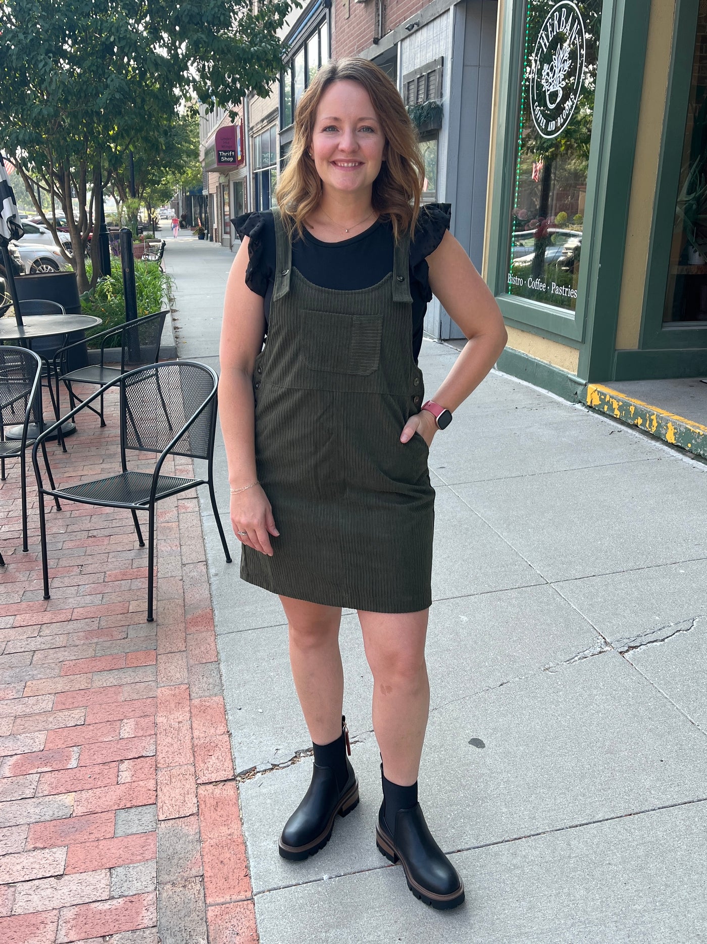Courduroy Overall Dress