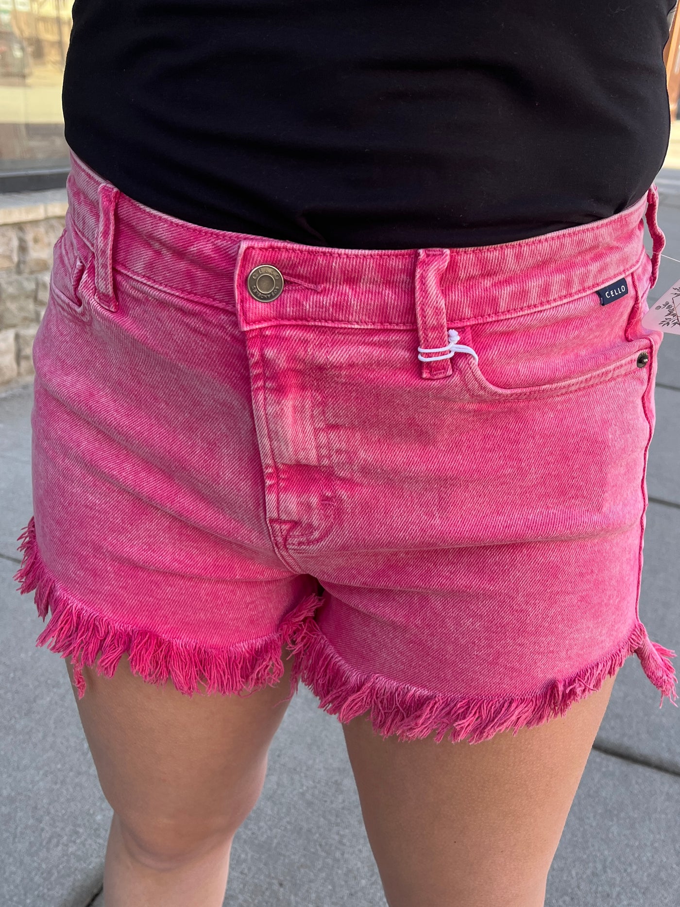 Cello Hot Pink Denim Shorts