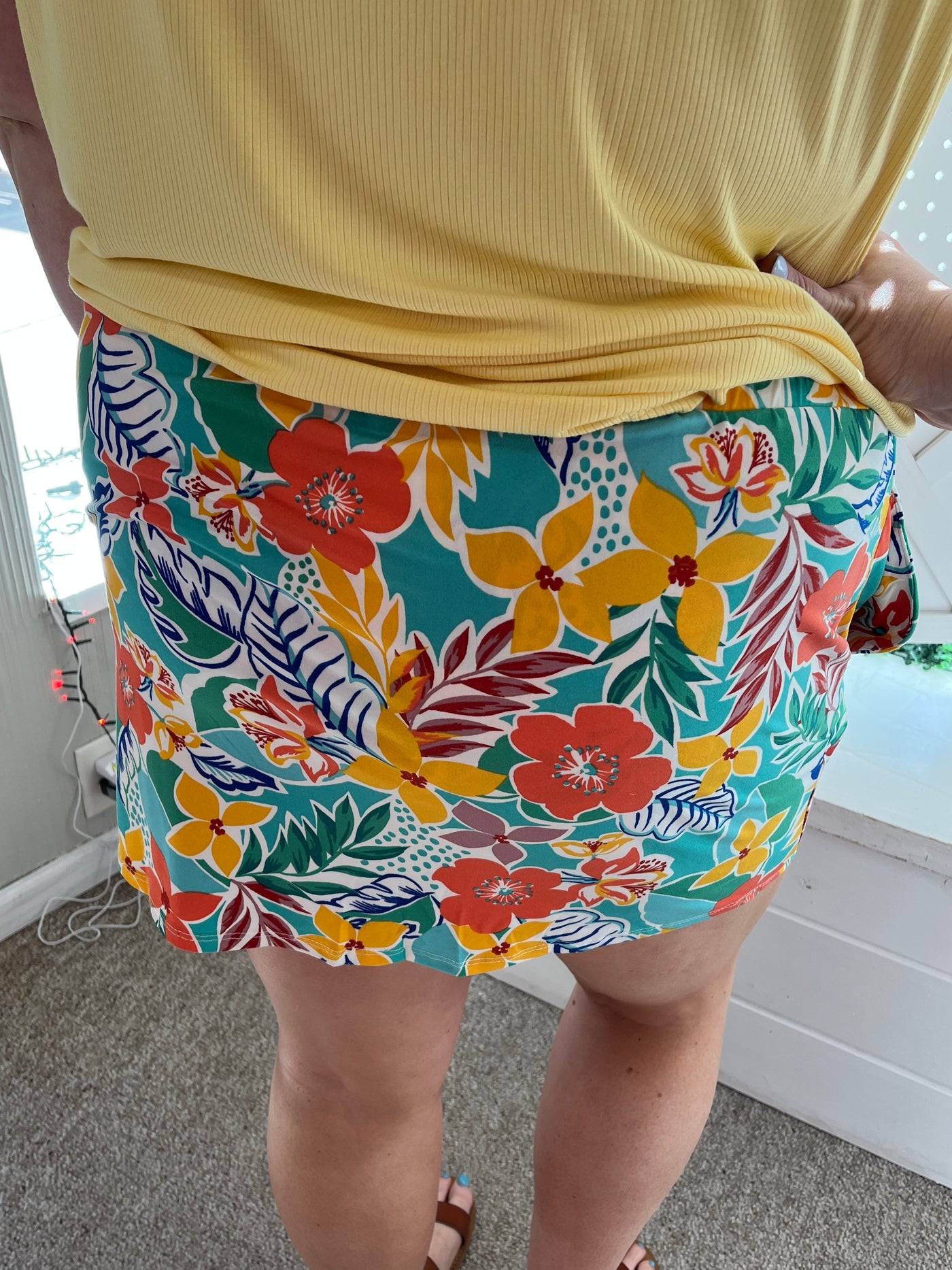 Tropical Floral Skort