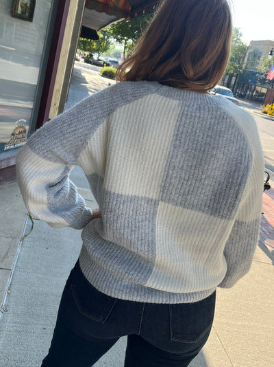 Check In Grey Sweater