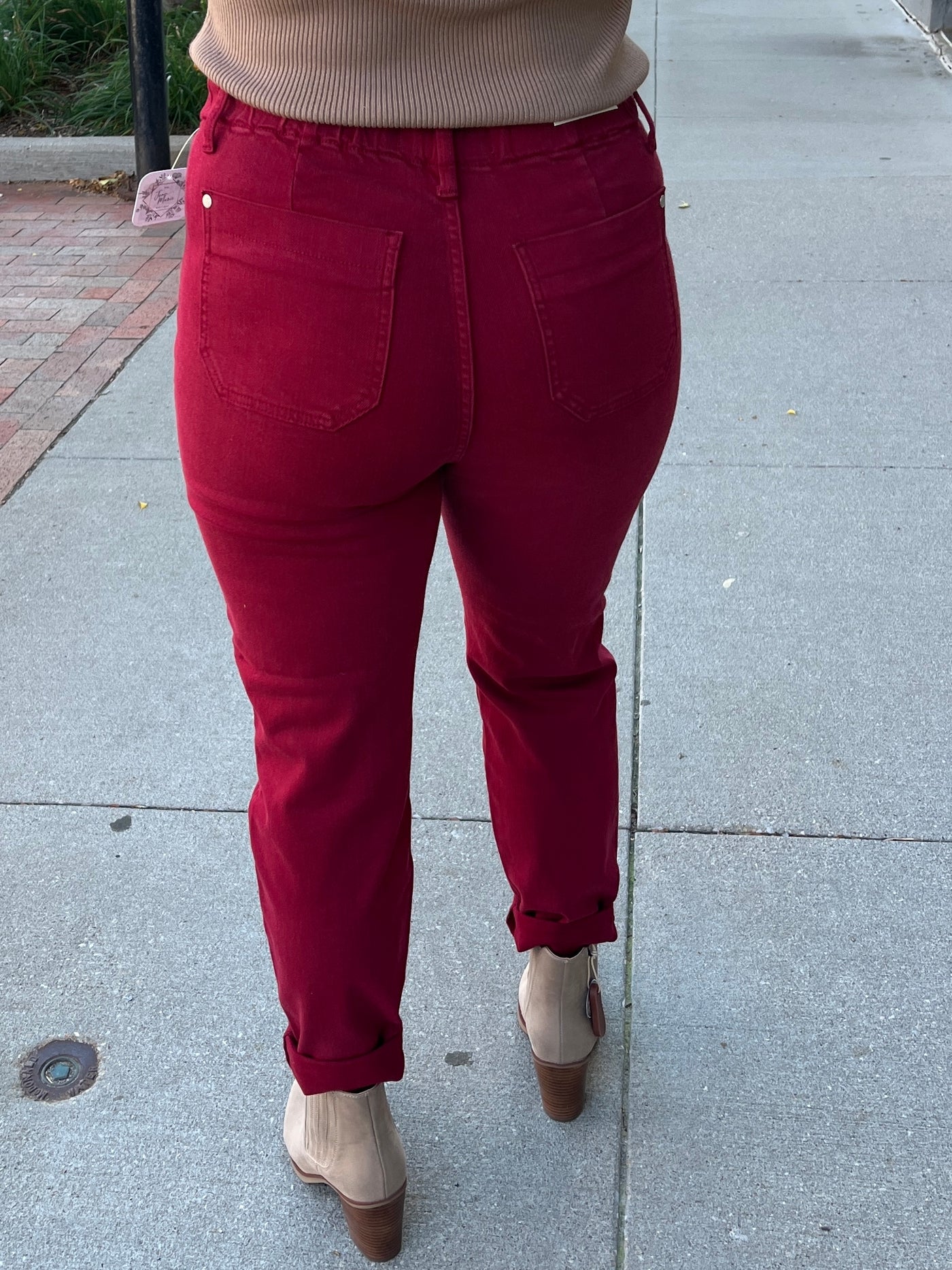 Judy Blue Joggers - Burgundy