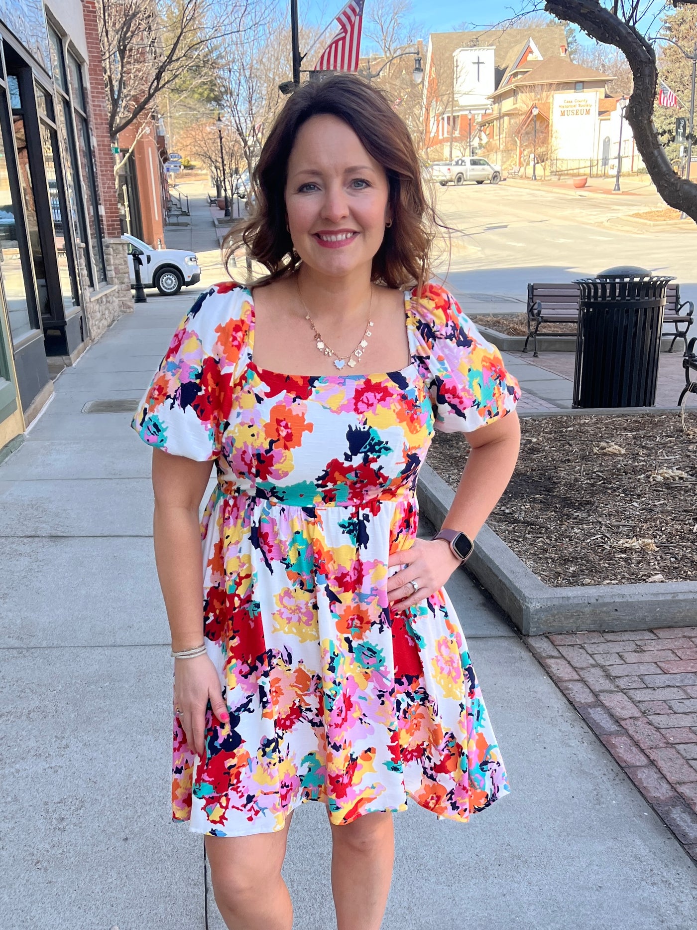 Watercolor Floral Dress