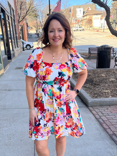Watercolor Floral Dress