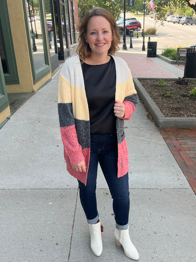 Stripe Sweater Cardigan