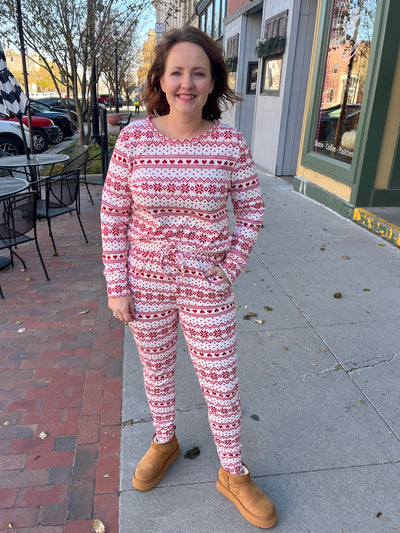 Christmas Pajama Set - White Fairisle