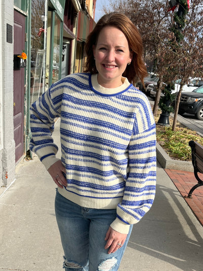 Cobalt Stripe Sweater