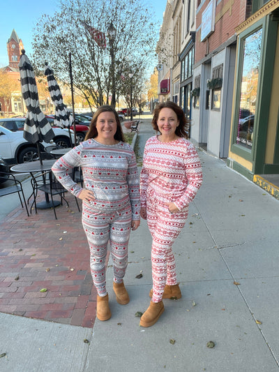 Christmas Pajama Set - White Fairisle