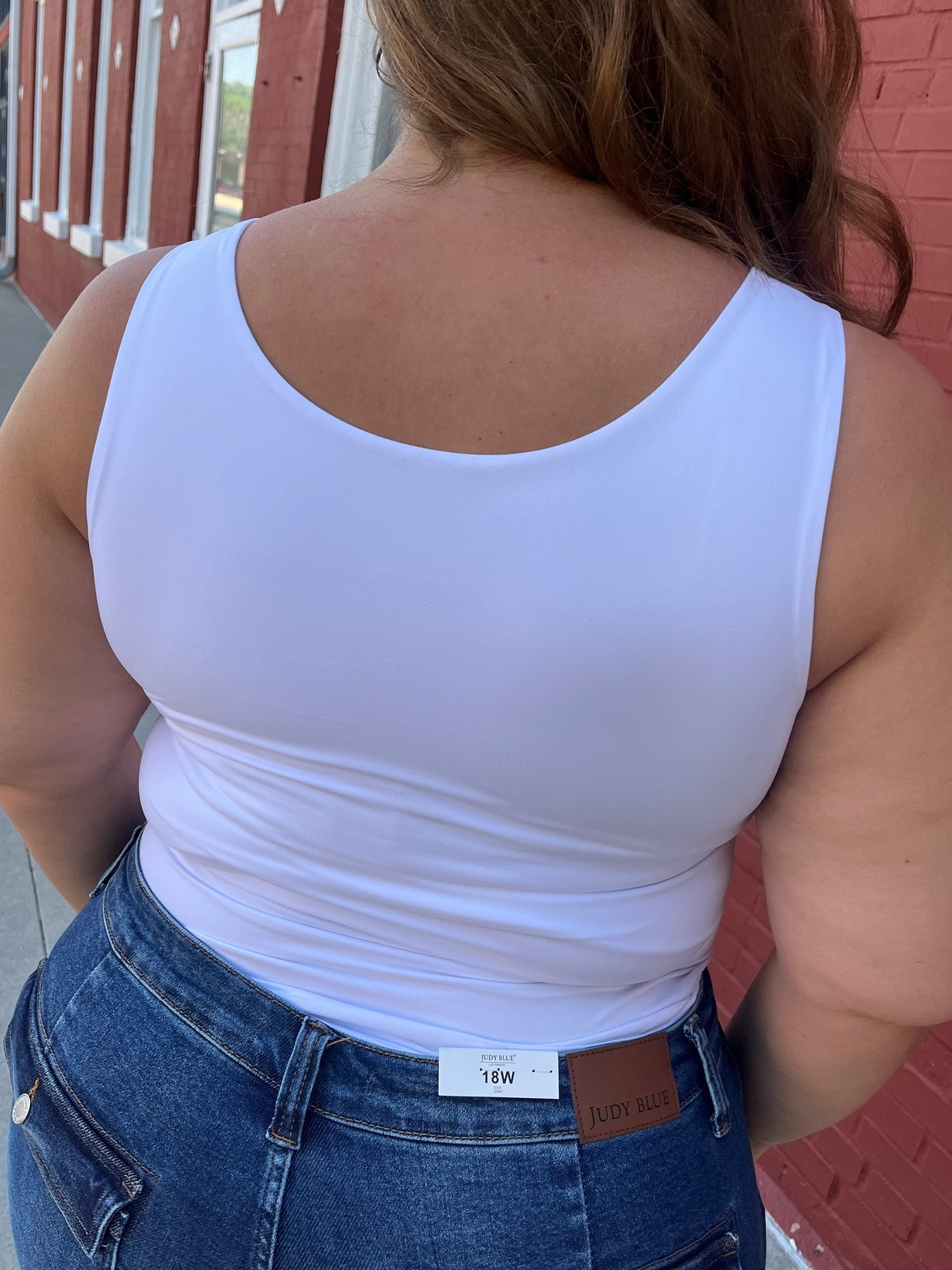 Scoop Layer Tank - White