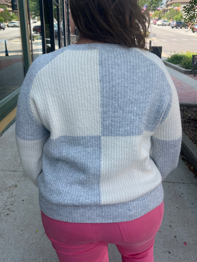 Check In Grey Sweater