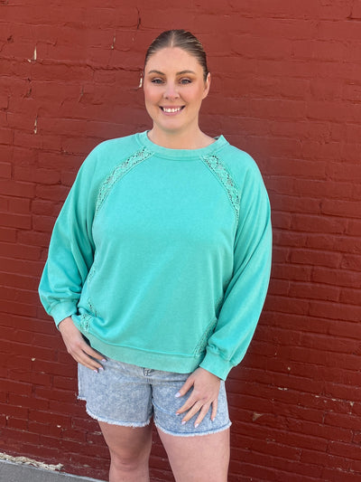 Crochet Edge Crewneck