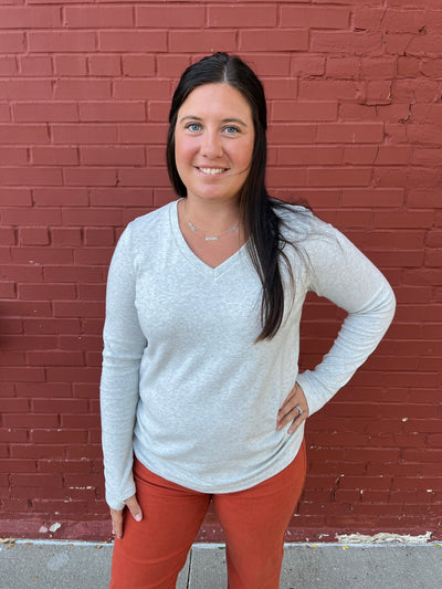 Leah Long Sleeve - Light Grey
