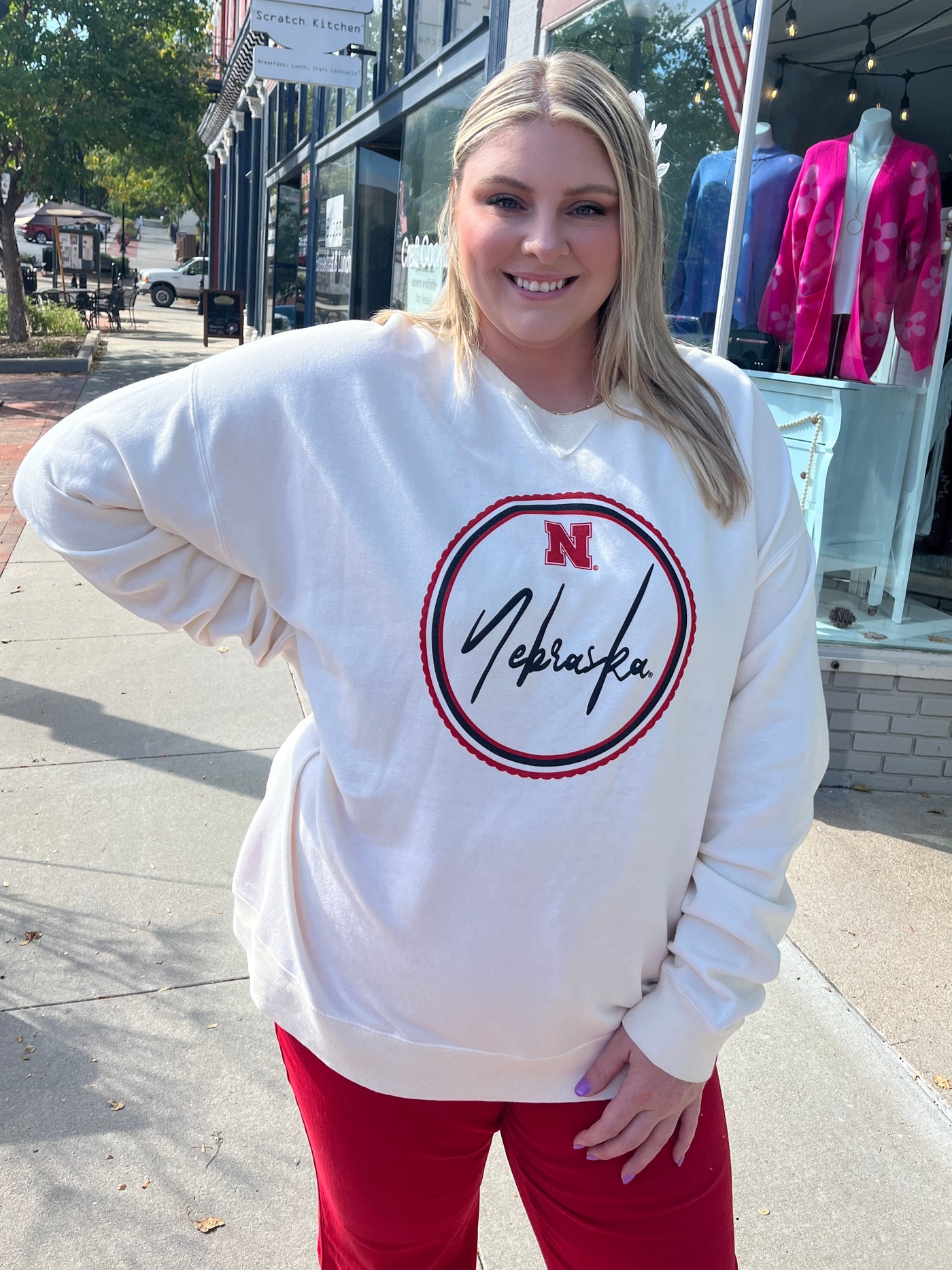 Nebraska Circle Crewneck Sweatshirt