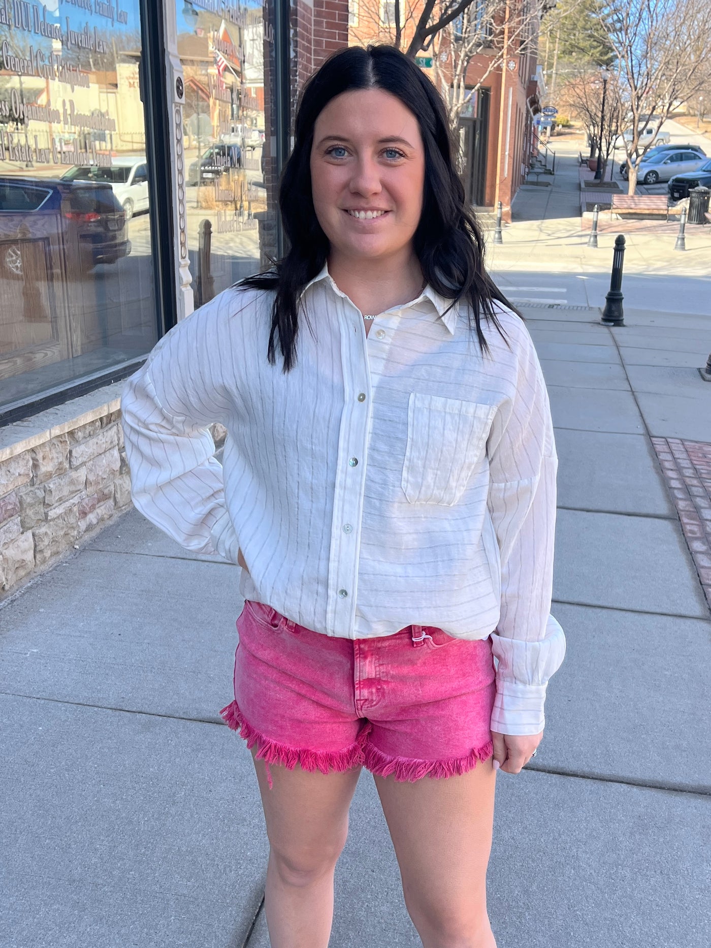 Cello Hot Pink Denim Shorts