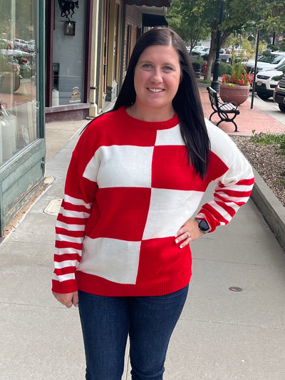 Red Checker Sweater
