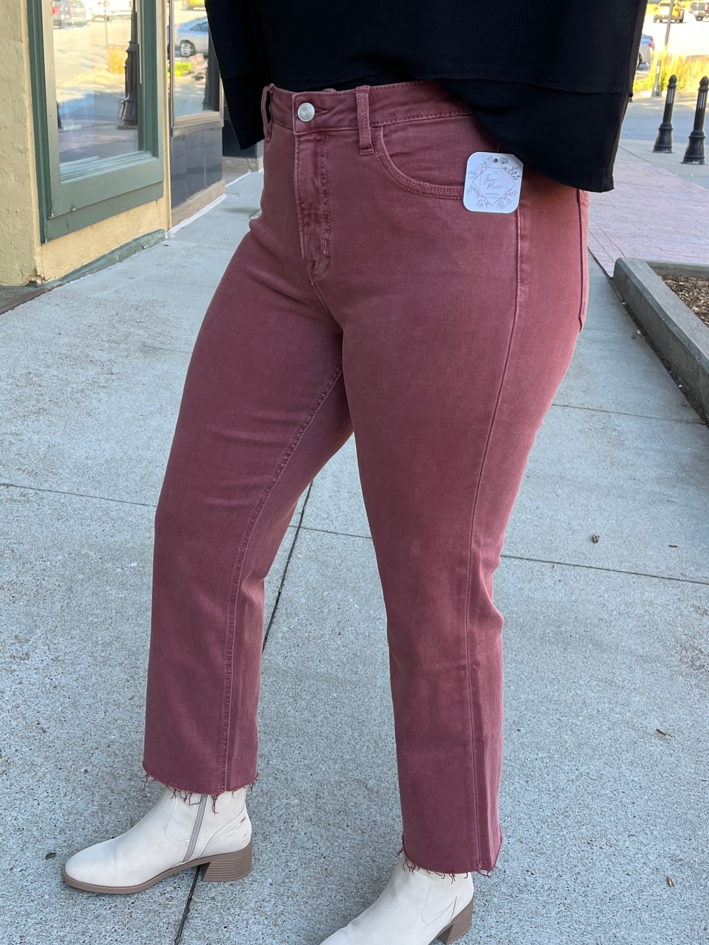 Lovervet Dusty Wine Straight Leg
