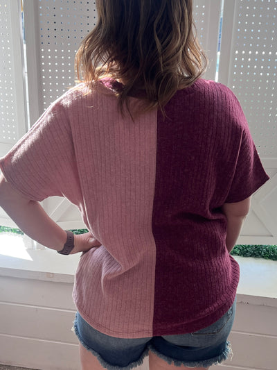 Plum Side By Side Top