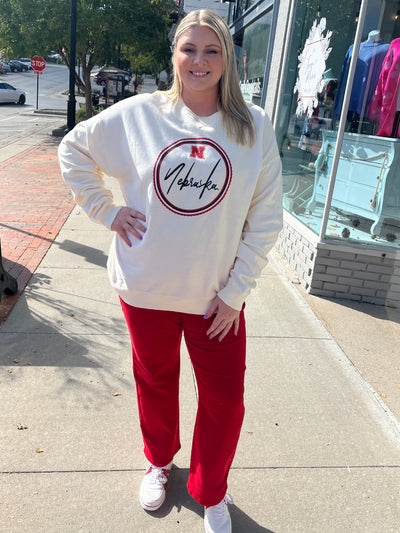 Nebraska Circle Crewneck Sweatshirt