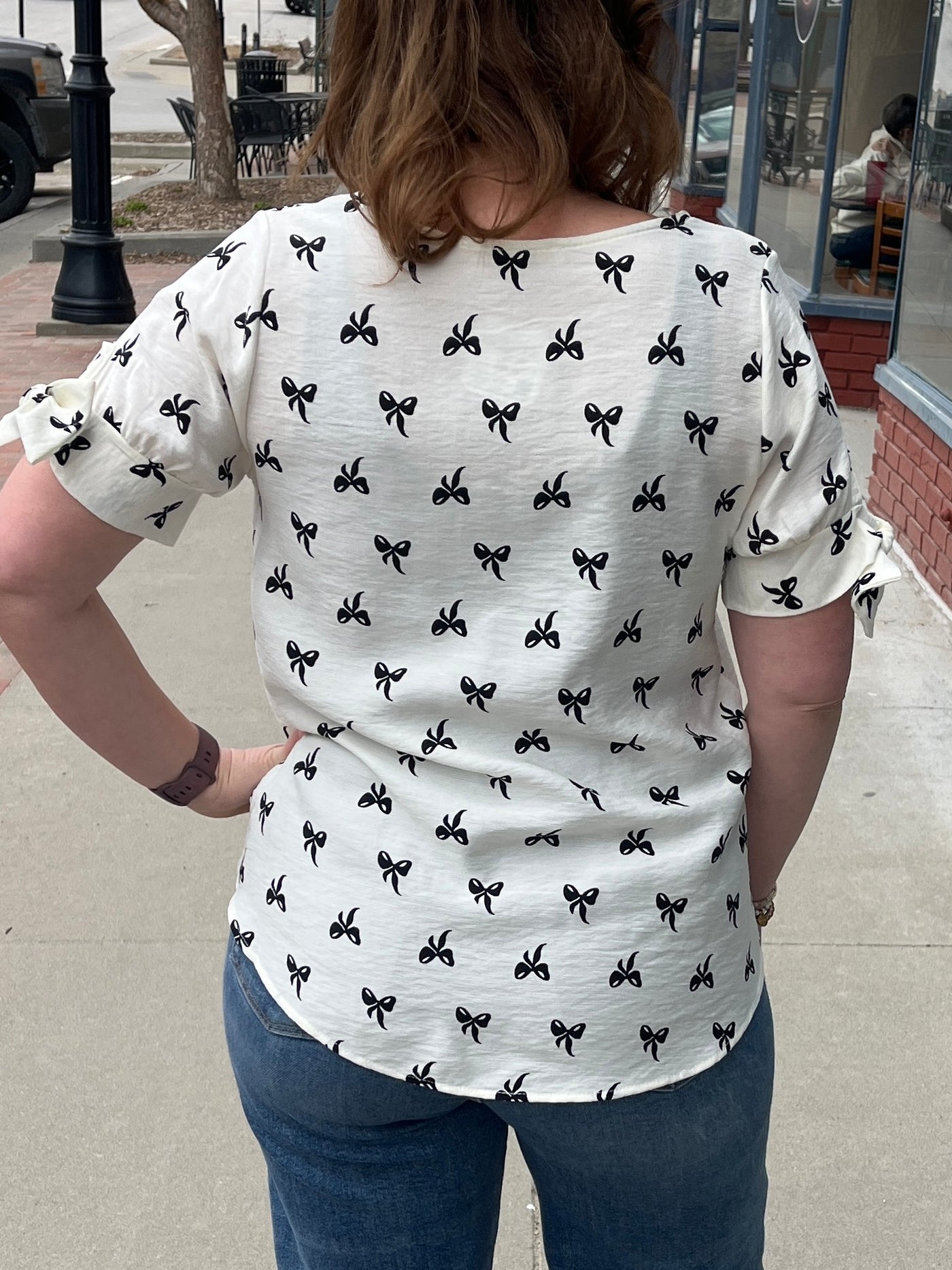 Bow Print Blouse