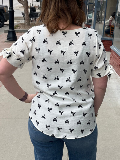 Bow Print Blouse