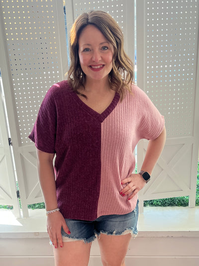 Plum Side By Side Top