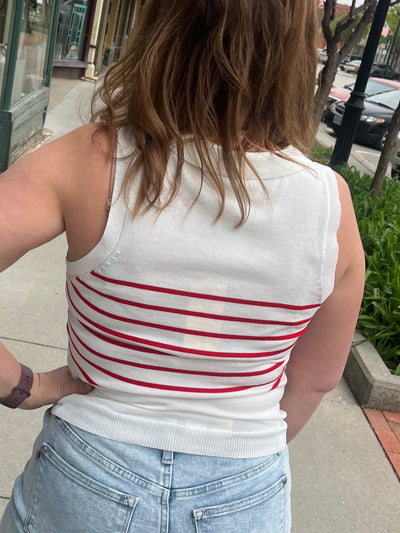 Stripe Polo Tank
