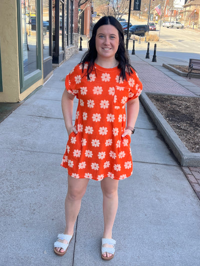 Flower Power Terry Cloth Dress