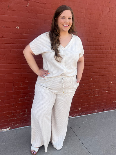 Stripe Linen Top