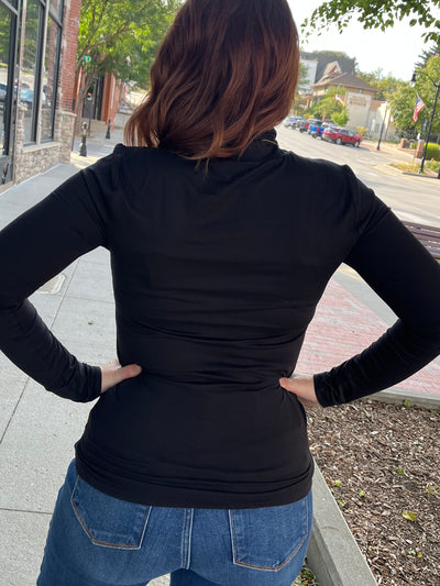 Black Turtle Neck Long Sleeve