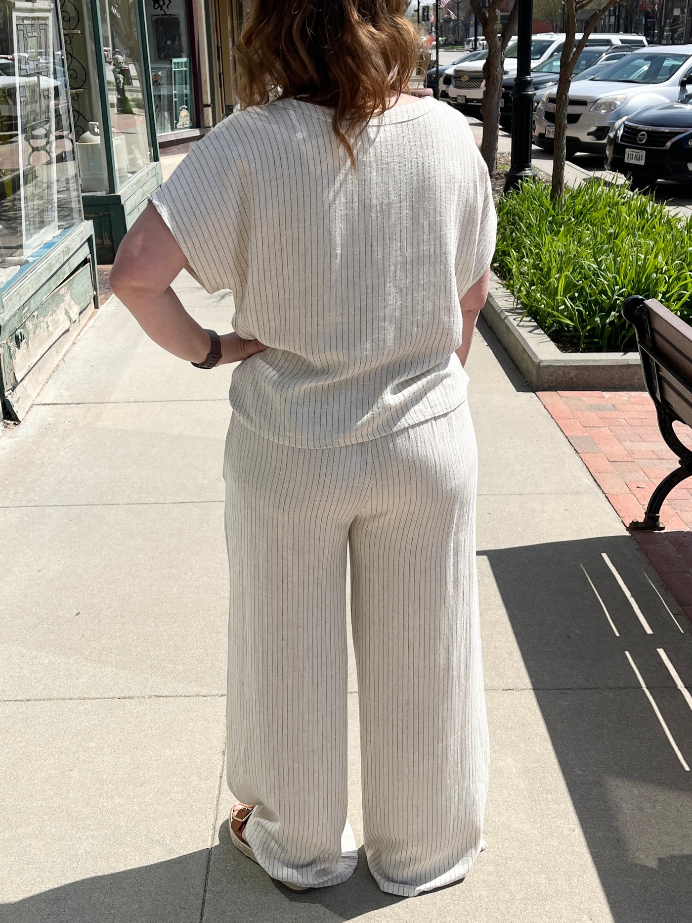 Stripe Linen Top