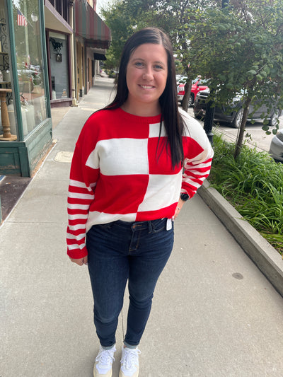 Red Checker Sweater