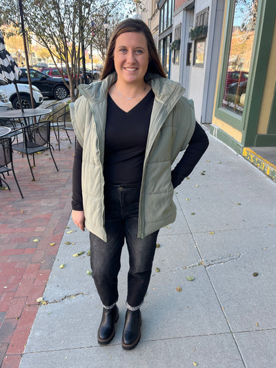 Olive Oversized Vest