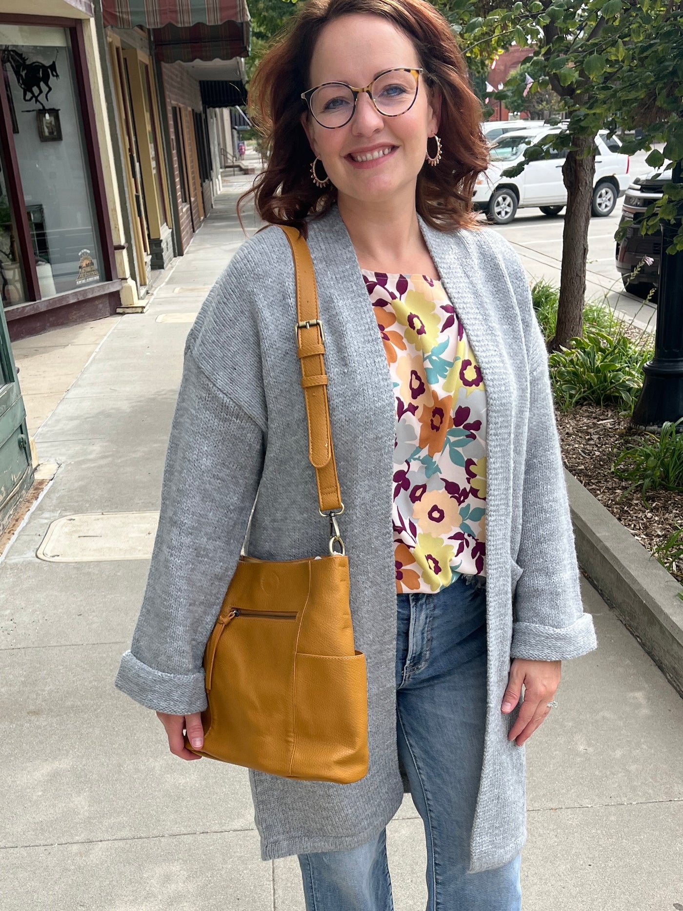 Kayleigh Side Pocket Bucket Bag