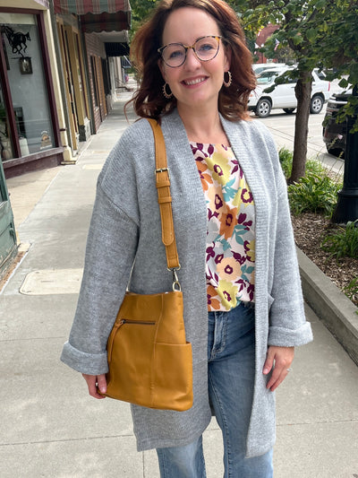 Kayleigh Side Pocket Bucket Bag