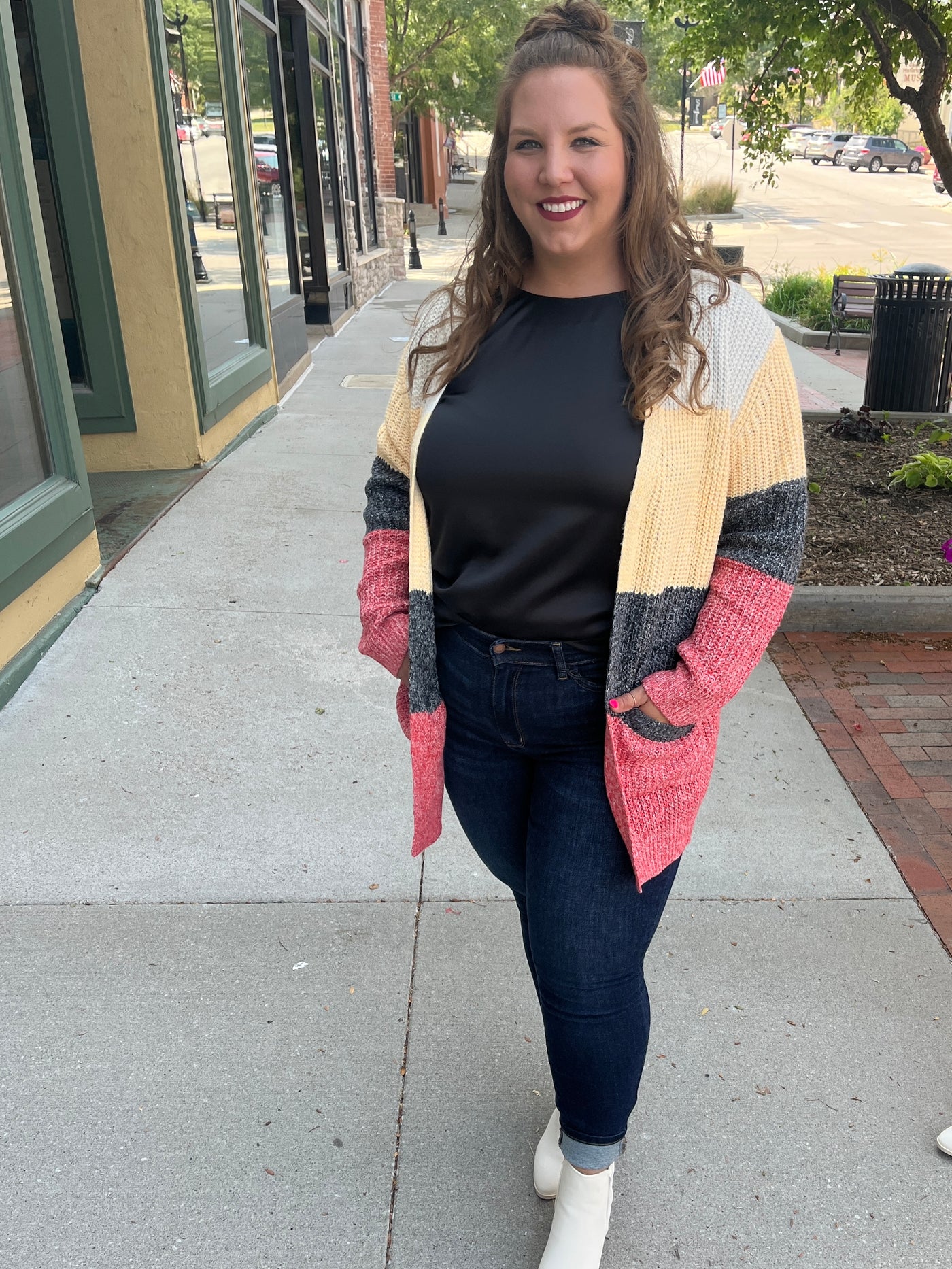 Stripe Sweater Cardigan
