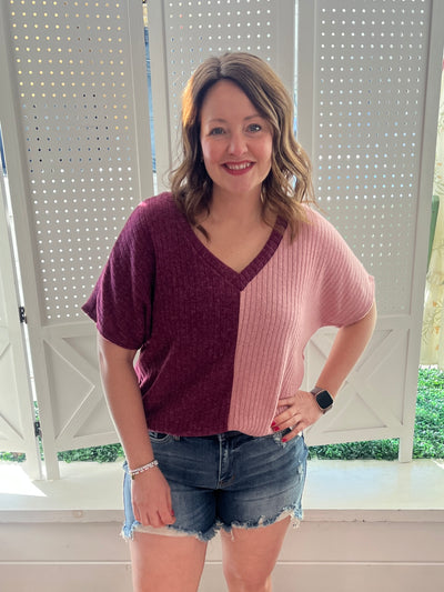 Plum Side By Side Top