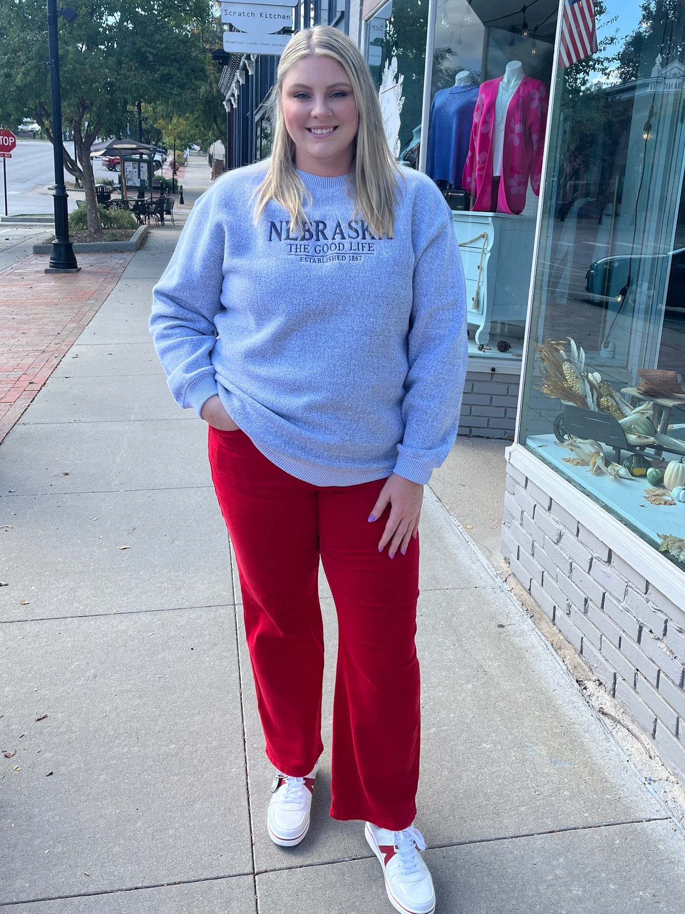 Nebraska Crewneck - Grey