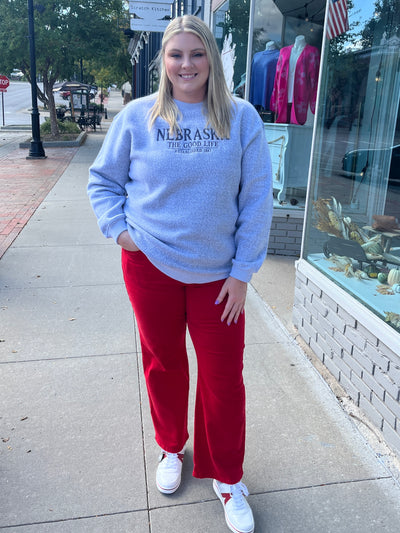 Nebraska Crewneck - Grey