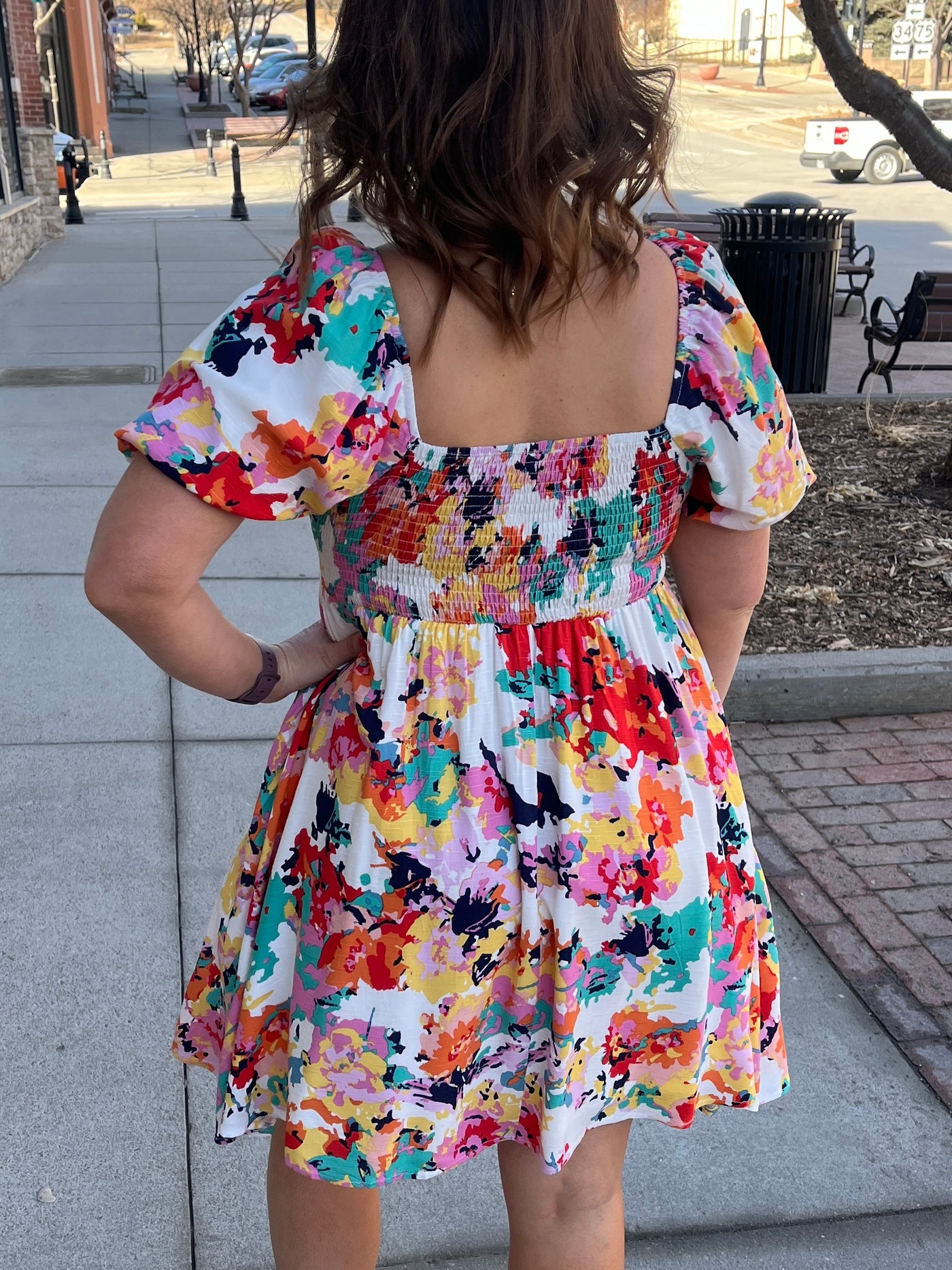 Watercolor Floral Dress